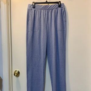 NWT Croft & Barrow Blue Straight Mid Rise Easy Knit Pull On Pants - Size M